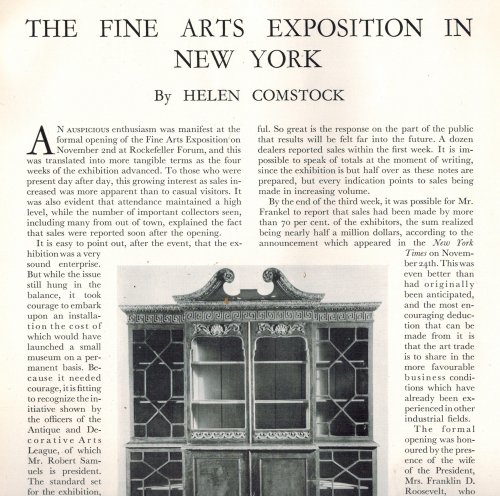 The Fine Arts Exposition in New York