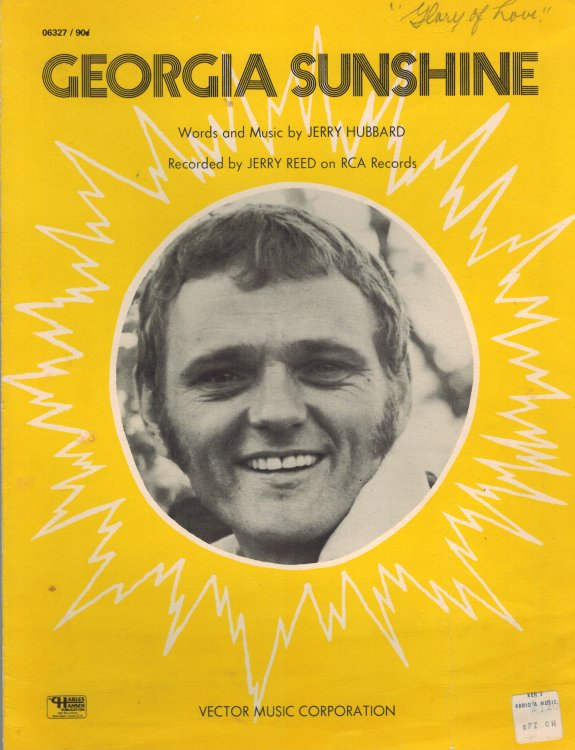 Georgia Sunshine as sung by Jerry Reed ( Jerry Reed Cover ) Sheet Music