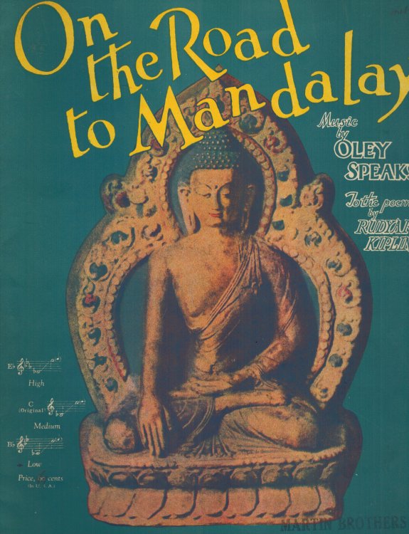 On the Road to Mandalay - Vintage Sheet Music
