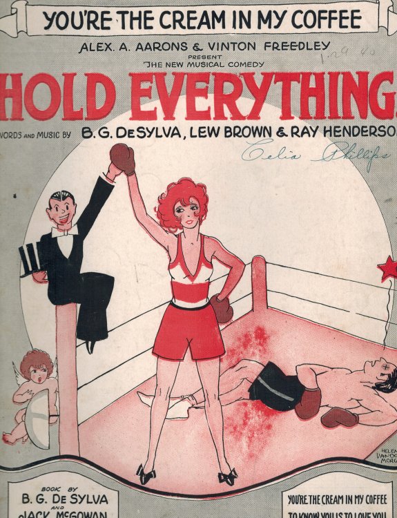 You're the Cream in My Coffee - Sheet Music from Hold Everything - Boxing Cover