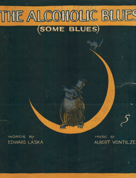 The Alcoholic Blues - Some Blues - Vintage Sheet Music