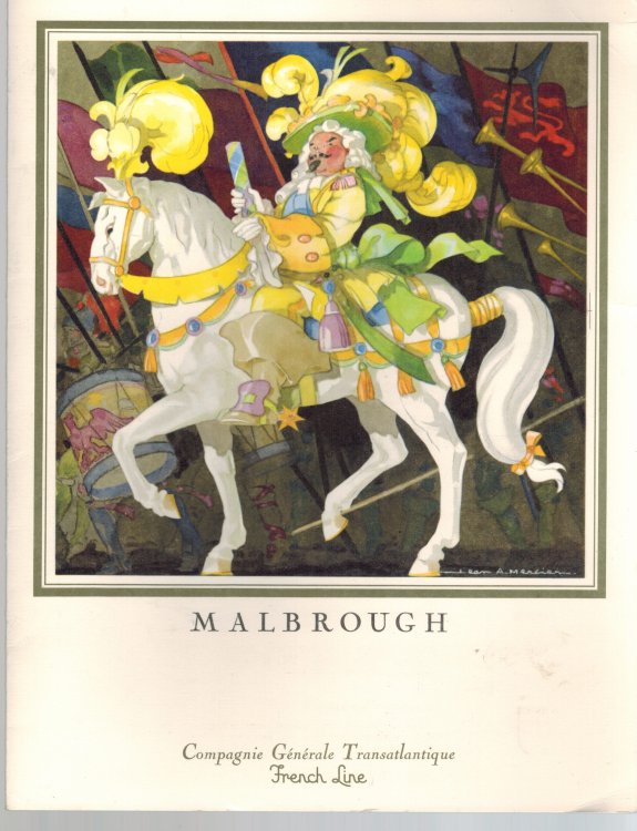 Malbrough - MENU du PAQUEBOT 