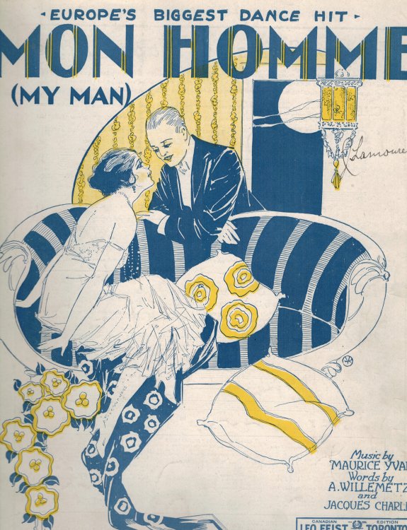 Mon Homme ( My Man ) Fox Trot Song - Vintage Sheet Music