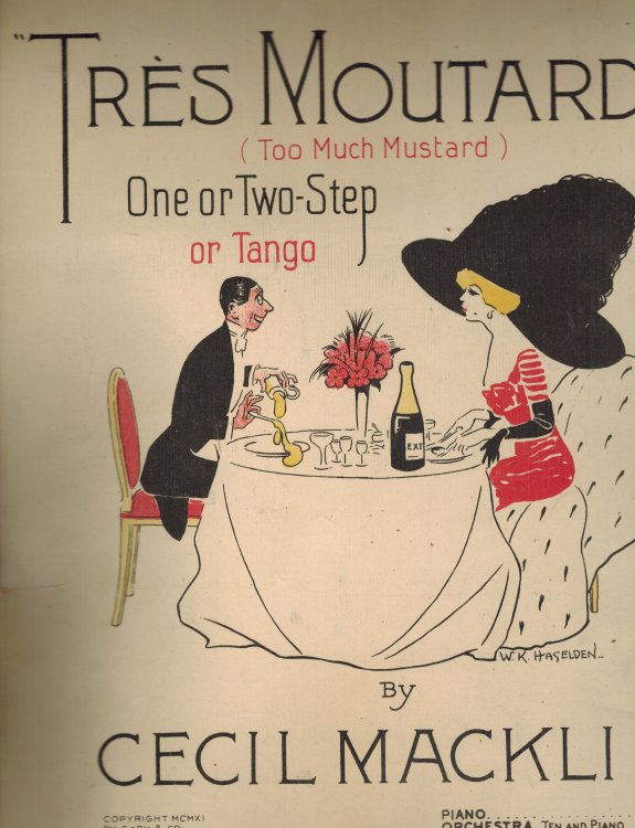 Tres Moutarde - Too Much Mustard - One or Two Step Tanto - Vintage Sheet Music