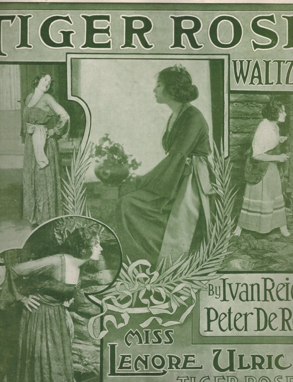 Tiger Rose Waltzes - Lenore Ulric Cover - Vintage Sheet Music