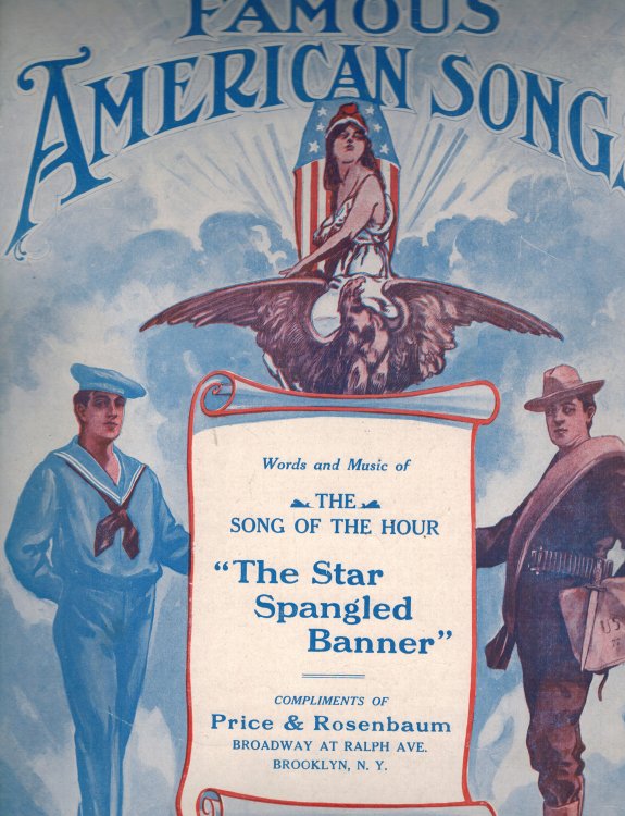 Star Spangled Banner - Famous American Songs - Song of the Hour - Vintage Sheet Music