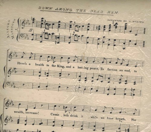 Down Among the Dead Men - Vintage Sheet Music