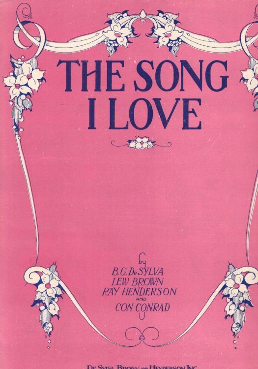 The Song I love - Vintage Sheet Music
