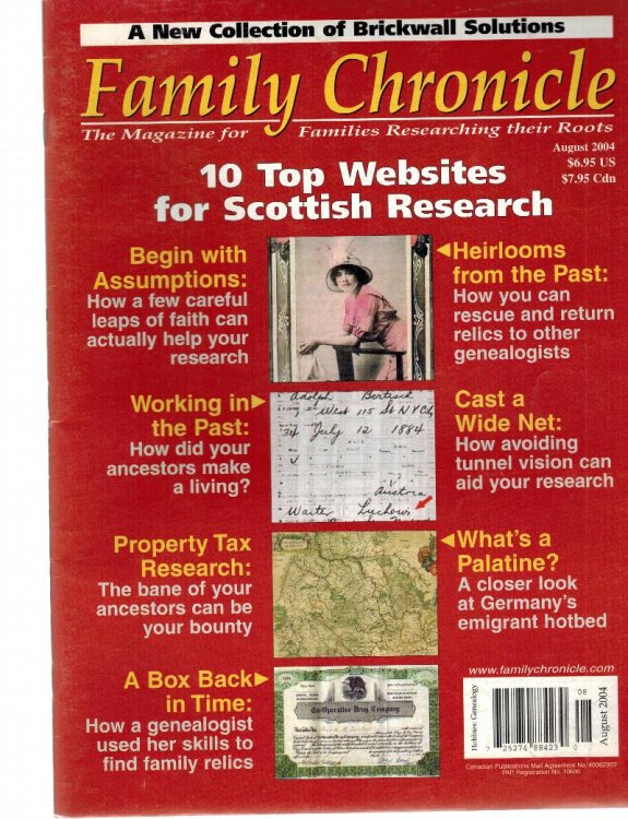 Family Chronicle Magazine Volume 8 Number 6 July August 2004