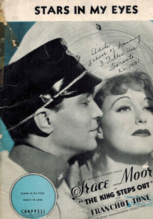 Stars in My Eyes from the King Steps Out - Piano Sheet Music