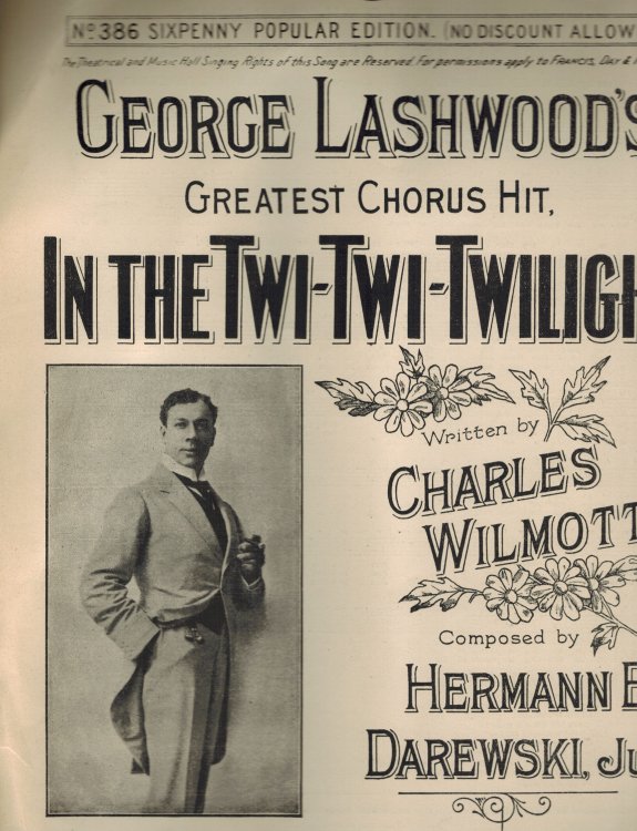 George Lashwood's In the Twi-Twi-Twilight ( Twi Twi Twilight ) - Charles Lashwood Cover - Vintage Sheet Music
