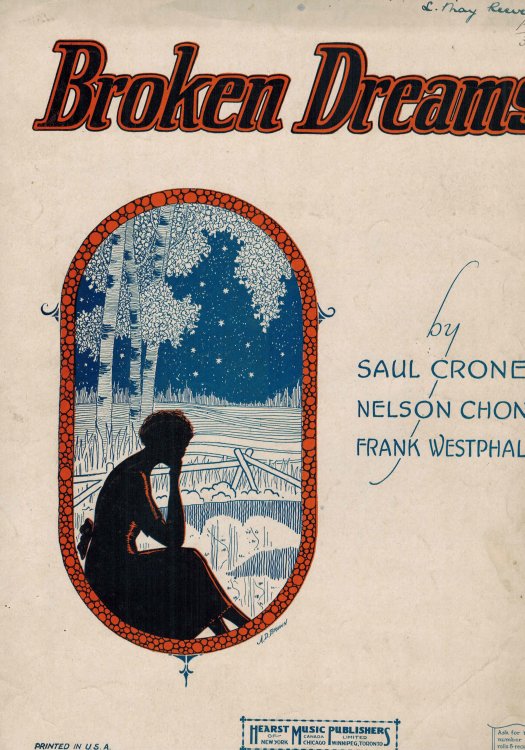 Broken Dreams - Vintage Sheet Music