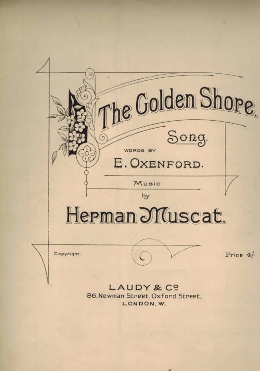 The Golden Shore - Vintage Sheet Music