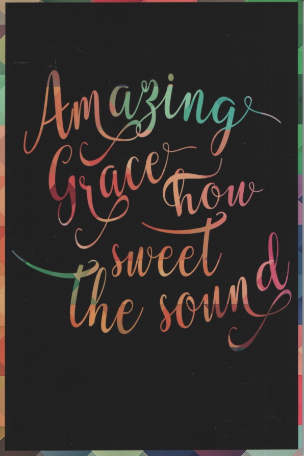 AMAZING GRACE HOW SWEET THE SOUND, CHRISTIAN NOTEPAD Plain, Dotted Pages