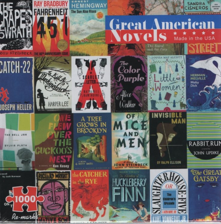 GREAT AMERICAN NOVELS, 1000 PIECE PUZZLE