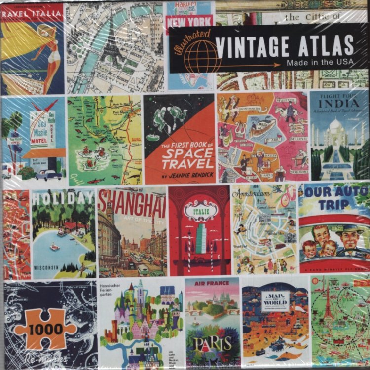VINTAGE ATLAS, 1000 PIECE PUZZLE