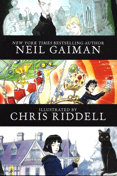 THE NEIL GAIMAN AND CHRIS RIDDELL 3-BOOK BOX SET Coraline, the Graveyard Book, Fortunately the Milk