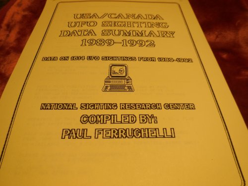 USA / Canada UFO Sighting Data Summary 1989-1992