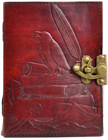 Raven Blank Leather Book w/Latch