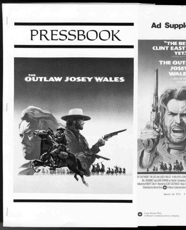 PRESSBOOK; THE OUTLAW JOSEY WALES [lbc]