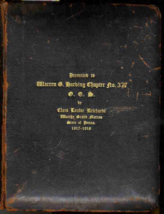 BIBLE OF WARREN G HARDING CHAPTER NO. 377, PHILADELPHIA. ORDER OF THE EASTERN STAR [LBC]