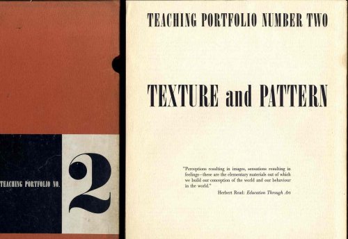 TEACHING PORTFOLIO NO 2 [TWO] - TEXTURE AND PATTERN [Lbc]