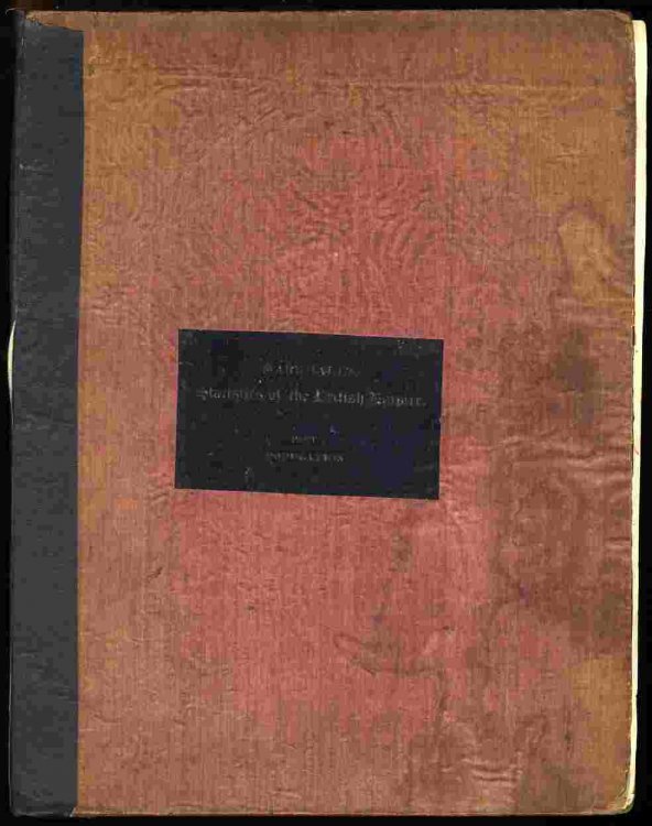 MARSHALL'S STATISTICS OF THE BRITISH EMPIRE , PART I, POPULATION