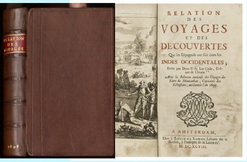 RELATION DES VOYAGES ET DES DE'COUVERTES QUE LES ESPAGNOLS ONT FAIT DANS LES INDES OCCIDENTALES.AVEC LA RELATION CURIEUSE DES VOYAGES DU SIEUR DE MONTAUBAN, CAPITAINE DES FILBUSTIERS, EN GUINEE L'AN 1695.