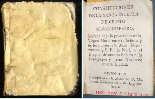 CONSTITUCIONES DE LA CONGREGACION Y ESCUELA DE NUESTRO EN EL HOSPITAL DE NUESTRA SENORA DE LA CONCEPCION Y JESUS NAZARENO DE ESTA CIUDAD