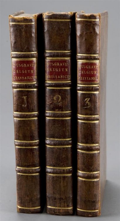BELGIUM BRITANNICUM IN QUO ILLIUS LIMITES, FLUVII, URBES, VIAE MILITARES, POPULUS, LINGUA, DII MONUMENTA. [CT 3 VOLS.] [G]
