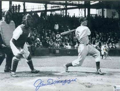 8 X 10 PHOTO BOLDLY SIGNED BY JOE DIMAGGIO, FRAMED WITH CERT [LBC]