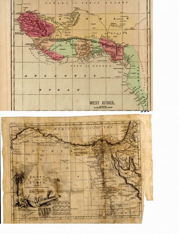 6 MAPS OF EGYPT AND AFRICA 1768- 1850 [LBC]