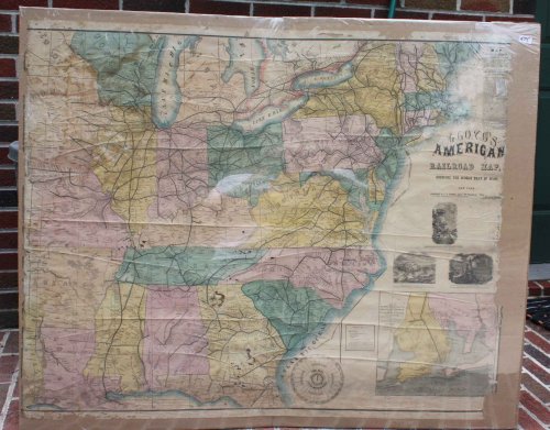 Large 1861 Civil War Railroad Map Of The Seat Of War; Lloyd's American Railroad Map Showing The Whole Seat Of War, [LBC]