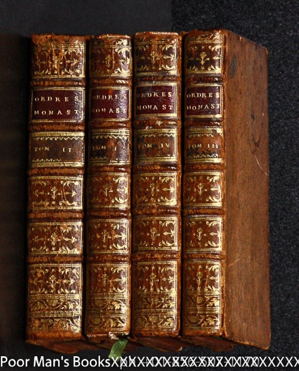 ORDRES MONASTIQUES, HISTOIRE EXTRAITE DE TOUS LES AUTEURS QUI ONT CONSERVE A LA POSTERITIE. [CT 4 VOLS]