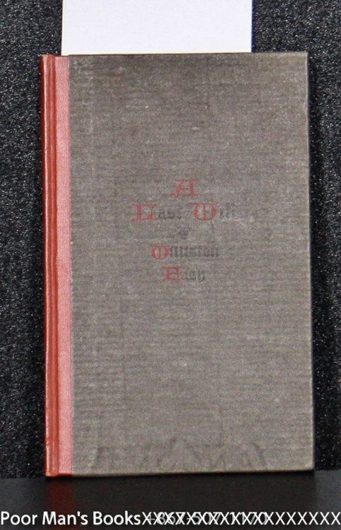 A LAST WILL OF WILLISTON FISH