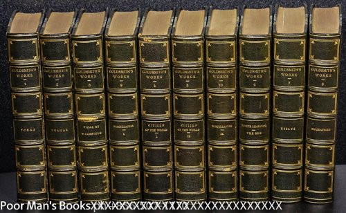 10 VOLS CT. GOLDSMITH, OLIVER. THE WORKS. FINE LEATHER BINDING