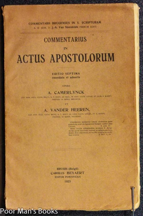 COMMENTARIUS IN ACTUS APOSTOLORUM