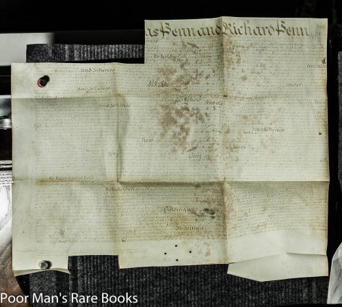 1735 Vellum Land Lease Document Of Richard Penn