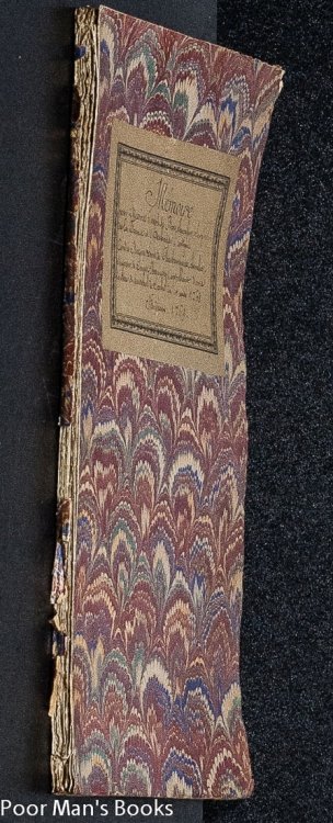1769 FRENCH DOCUMENT: MEMOIRE POUR MESSIRE JOEPH DE BAR.CONTRE MESSIRE LOUIS DE CARBONIERES