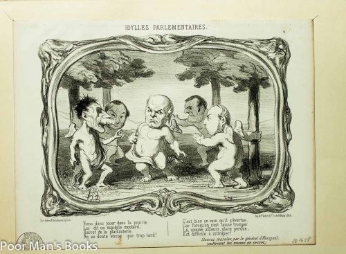 ORIGINAL DAUMIER LITHOGRAPH 'IDYLLES PARLEMENTAIRES' 13.5 X 10.25
