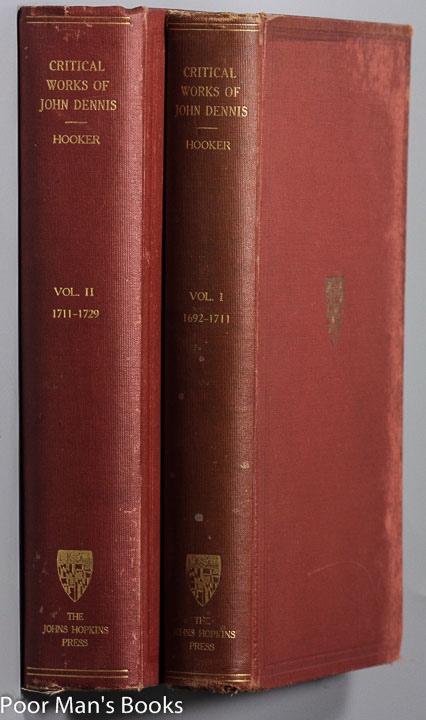 THE CRITICAL WORKS OF JOHN DENNIS [CT IN 2 VOLS]