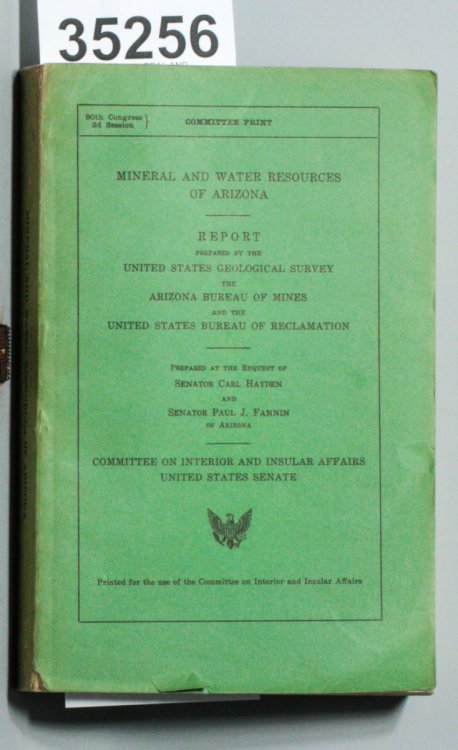 MINERAL AND WATER RESOURCES OF ARIZONA