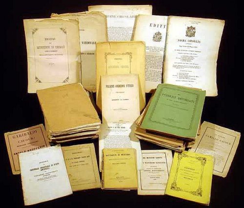 80v Archive Antique Italian History Political Pamphlets 1860s Cavour Garibaldi Pius IX Risorgimento Unification