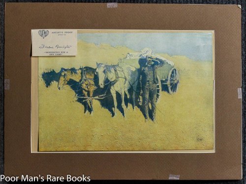 ARTIST PROOF PRINT WESTERN PAINTER FREDERIC REMINGTON 