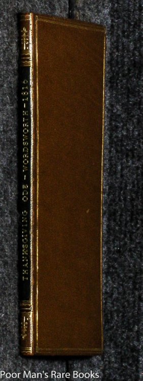 THANKSGIVING ODE, JANUARY 18, 1816. WITH OTHER SHORT PIECES.[SIGNED BY WORDSWORTH]
