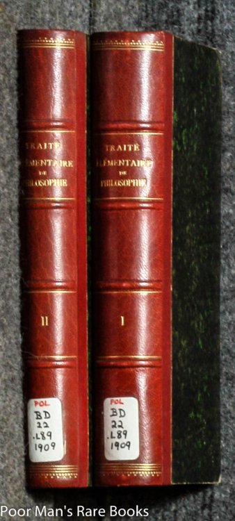 TRAITE ELEMENTAIRE DE PHILOSOPHIE A LUSAGE DES CLASSES