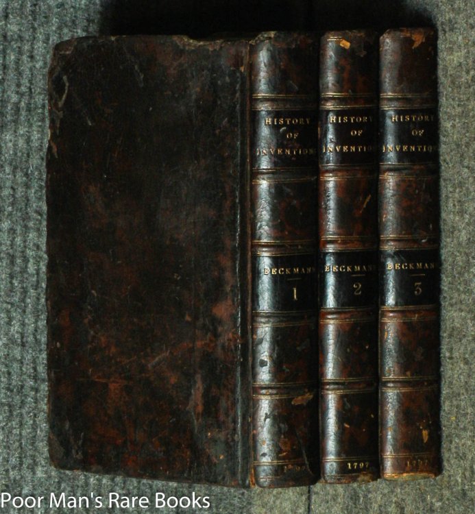 A HISTORY OF INVENTIONS, DISCOVERIES, AND ORIGINS. [3 VOLS]