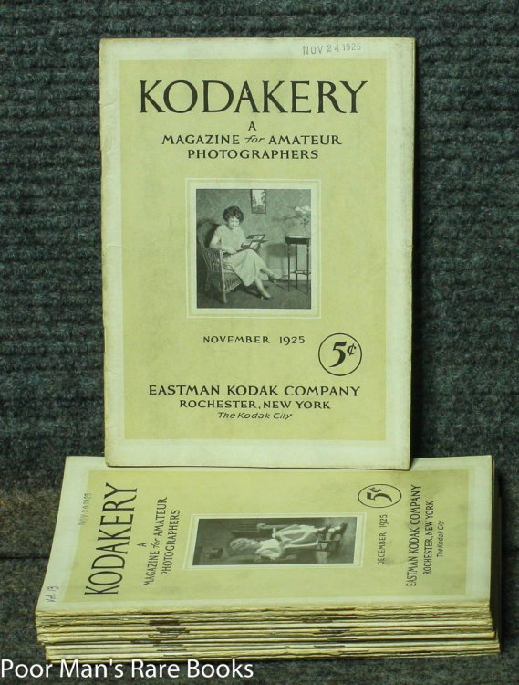 KODAKERY: A MAGAZINE FOR AMATEUR PICTURE MAKERS 14 ISSUES COMPLETE FOR NOV 1925- DEC1926