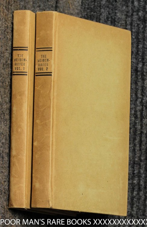 The Heidenmauer: Or, The Benedictines: A Legend Of The Rhine By Cooper James Fenimore [ct In 2 Vols]