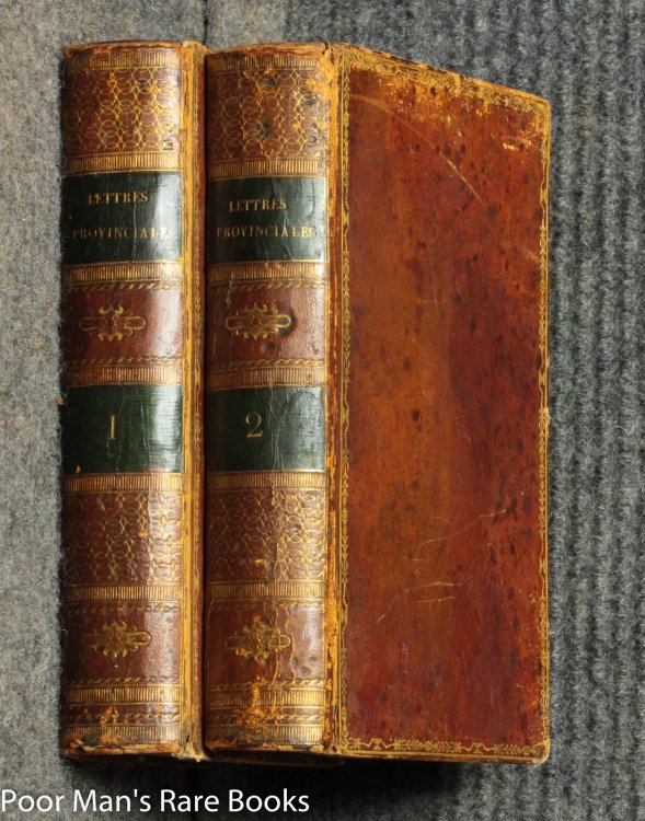 Lettres Provinciales Et Pensees Par Blaise Pascal. Nouvelle Edition ] 1819 Ct 2 Vols]